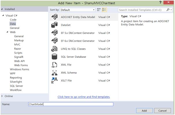 Select ADO.NET Entity Data Model